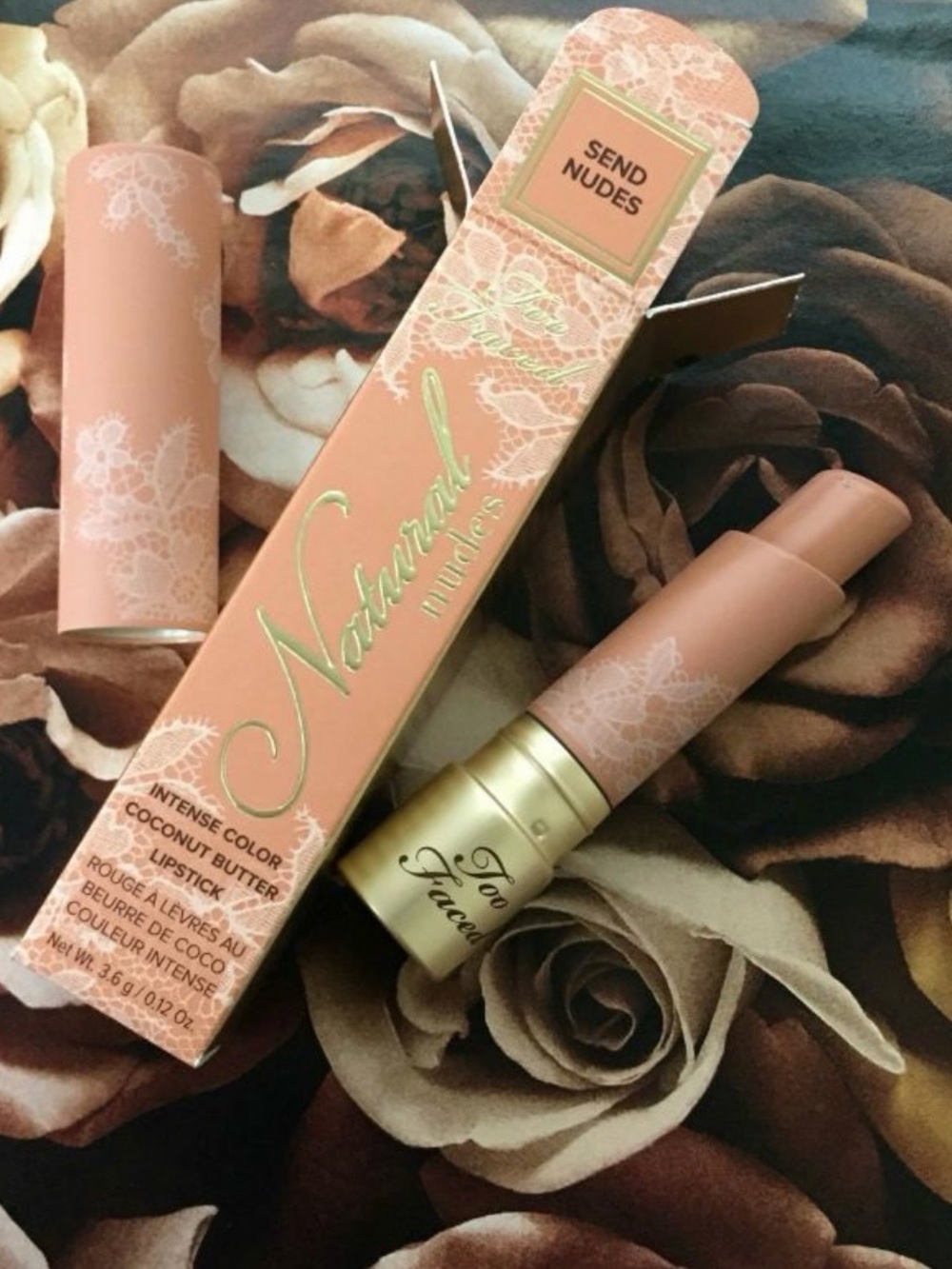 Too Faced Natural Nudes 'Send Nudes' Intense color Coconut Butter Lipstick